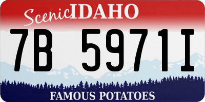 ID license plate 7B5971I