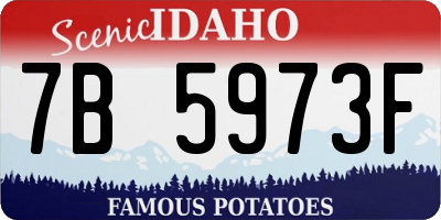 ID license plate 7B5973F
