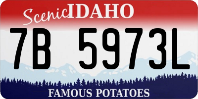 ID license plate 7B5973L