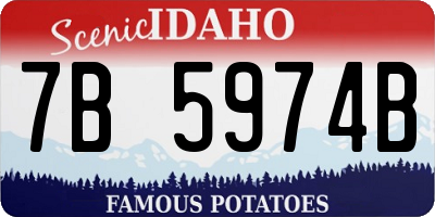 ID license plate 7B5974B