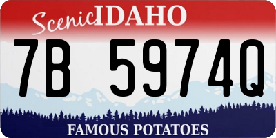 ID license plate 7B5974Q