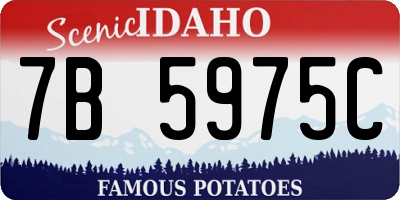 ID license plate 7B5975C