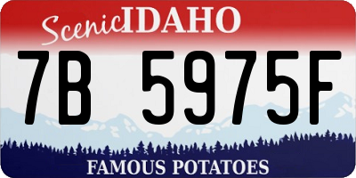 ID license plate 7B5975F