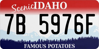 ID license plate 7B5976F