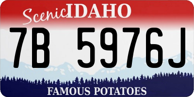 ID license plate 7B5976J
