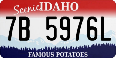 ID license plate 7B5976L