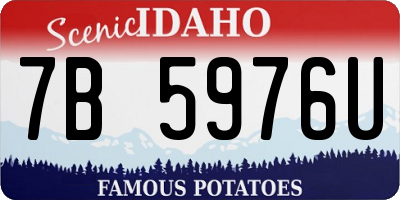 ID license plate 7B5976U