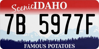 ID license plate 7B5977F