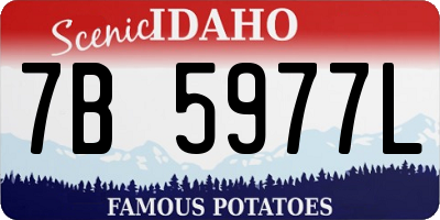 ID license plate 7B5977L
