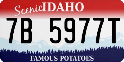 ID license plate 7B5977T