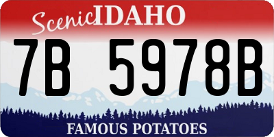 ID license plate 7B5978B