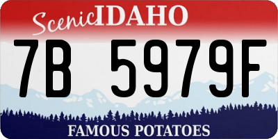 ID license plate 7B5979F