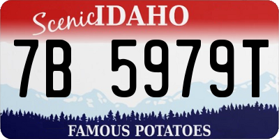 ID license plate 7B5979T