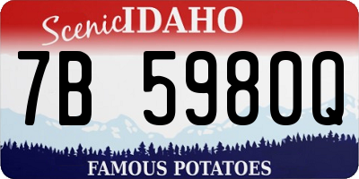 ID license plate 7B5980Q