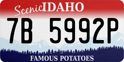 ID license plate 7B5992P