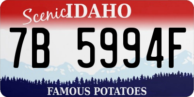 ID license plate 7B5994F
