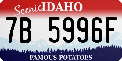 ID license plate 7B5996F