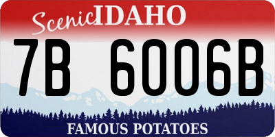 ID license plate 7B6006B