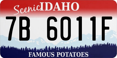ID license plate 7B6011F