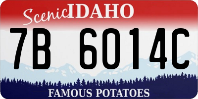 ID license plate 7B6014C