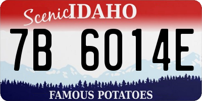 ID license plate 7B6014E