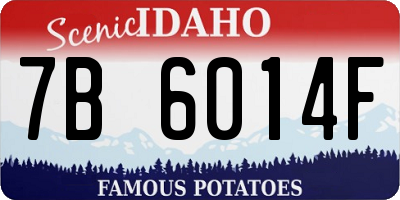 ID license plate 7B6014F