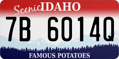 ID license plate 7B6014Q