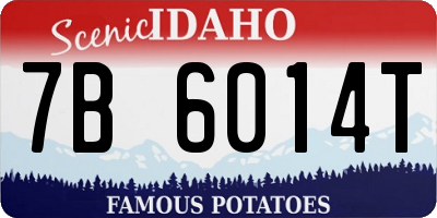 ID license plate 7B6014T