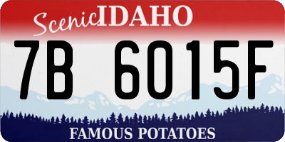 ID license plate 7B6015F