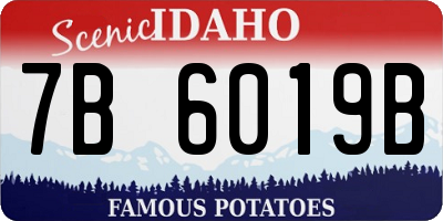ID license plate 7B6019B