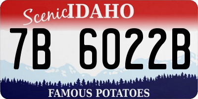 ID license plate 7B6022B