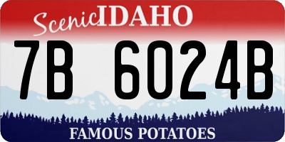 ID license plate 7B6024B
