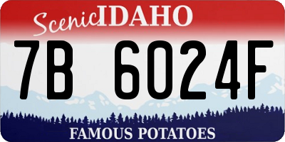 ID license plate 7B6024F
