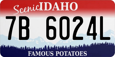 ID license plate 7B6024L