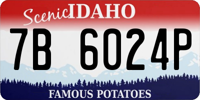 ID license plate 7B6024P