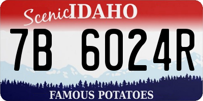 ID license plate 7B6024R