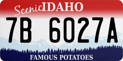 ID license plate 7B6027A