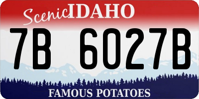 ID license plate 7B6027B