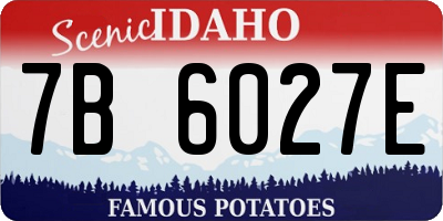 ID license plate 7B6027E