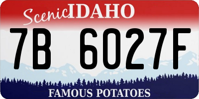 ID license plate 7B6027F