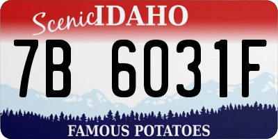ID license plate 7B6031F