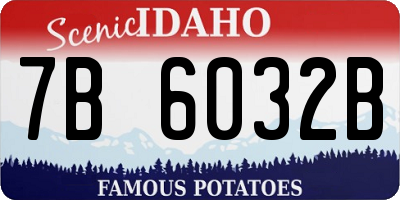 ID license plate 7B6032B