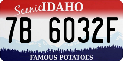ID license plate 7B6032F