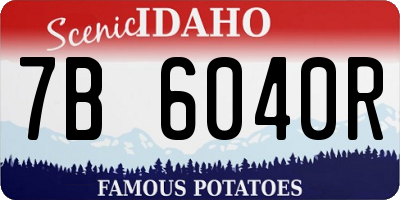ID license plate 7B6040R