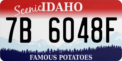 ID license plate 7B6048F