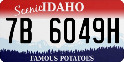 ID license plate 7B6049H
