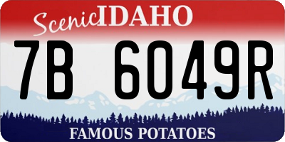 ID license plate 7B6049R
