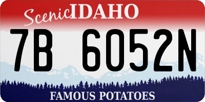 ID license plate 7B6052N