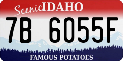 ID license plate 7B6055F