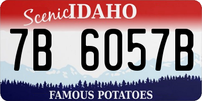 ID license plate 7B6057B